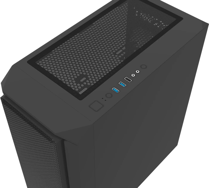 Montech Air X, schwarz, Glasfenster