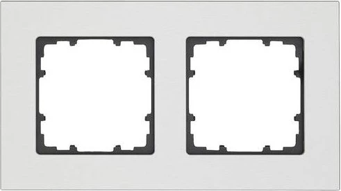 Siemens DELTA miro Aluminium Rahmen 2-Fach, aluminium natur