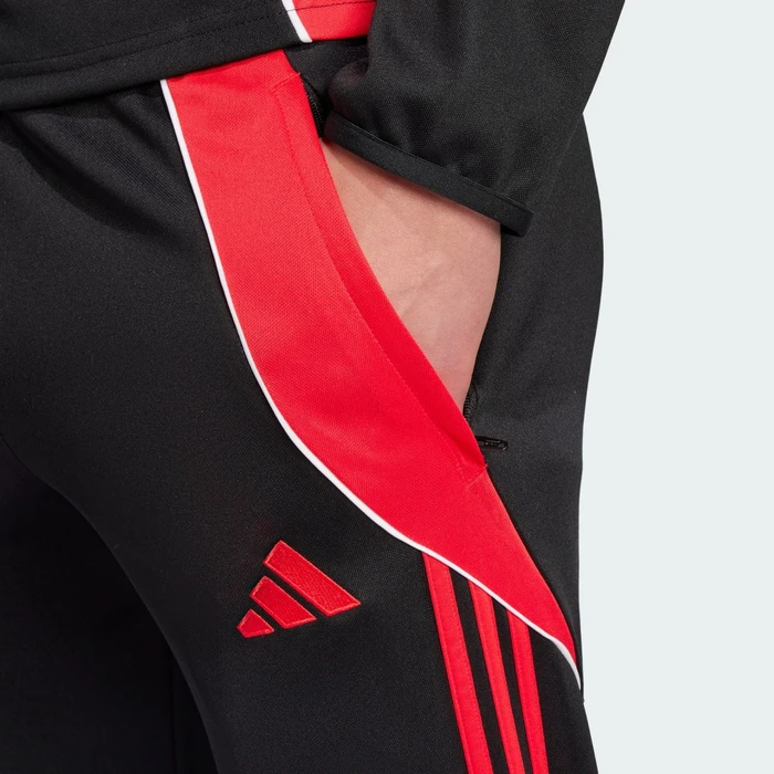 adidas Tiro 24 Slim Trainingshose lang black/pure ruby (Herren)