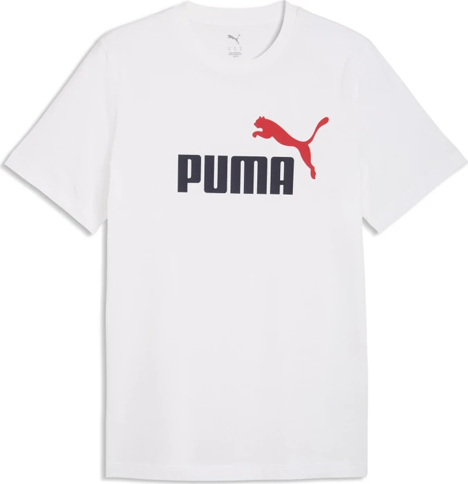 Puma Essentials 2 Colour No. 1 Logo T-Shirt kurzarm puma white/red (Herren)