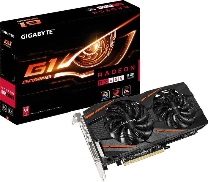 GIGABYTE Radeon RX 480 G1 Gaming 8G, 8GB GDDR5, DVI, HDMI, 3x DP