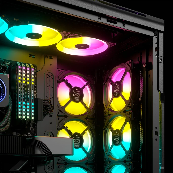 Corsair iCue 5000T RGB TG, schwarz, Glasfenster