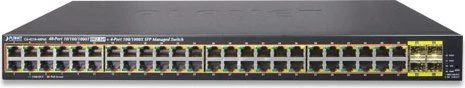 Planet GS-4210 Rackmount Gigabit Managed Switch, 48x RJ-45, 4x SFP, 440W PoE+