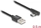 DeLOCK Adapterkabel, USB 2.0, 480Mb/s, USB-C [Stecker] auf USB-A [Stecker], gewinkelt, schwarz, 0.5m Vorschaubild