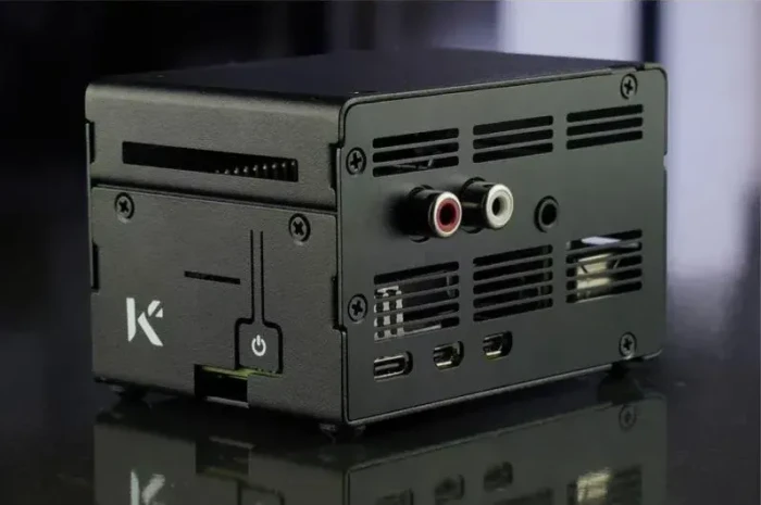 KKSB Gehäuse für Raspberry Pi 5, kompatibel mit IQaudio DAC+ und IQaudio DAC Pro Sound Cards, schwarz