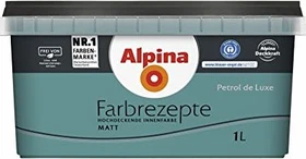 Alpina Farben Farbrezepte Innenfarbe petrol de luxe matt, 1l