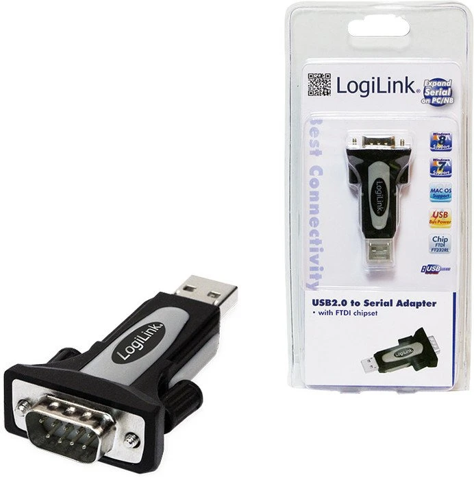LogiLink Adapter USB 2.0 A Stecker auf seriell RS-232