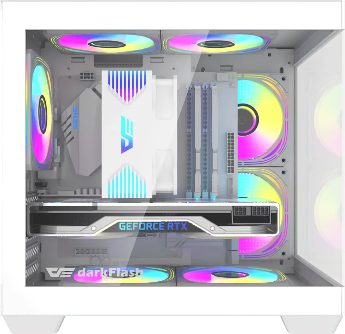 DarkFlash C275P White, Glasfenster