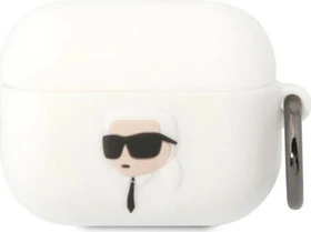Karl Lagerfeld NFT Karl Head 3D Silicone Case für Apple AirPods Pro weiß