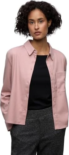 Street One Melange mit Tape Hemd langarm powder pink melange (Damen)