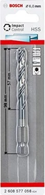 Bosch Professional HSS Impact Control Spiralbohrer, 6x57x98mm, 1 Stück