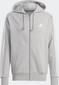 adidas Essentials French Terry 3-Streifen Weste medium grey heather/white (Herren)