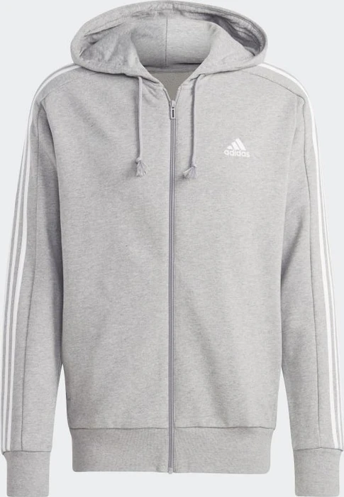 adidas Essentials French Terry 3-Streifen Weste medium grey heather/white (Herren)