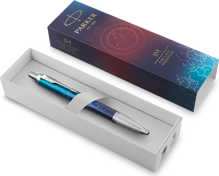 Parker IM Special Edition The Last Frontier Kugelschreiber submerge blue lacquer/chrome trim, Geschenkbox