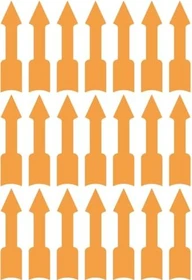 Avery-Zweckform Neonetiketten Pfeile, 39x9mm, orange, 3 Blatt (63 Etiketten)