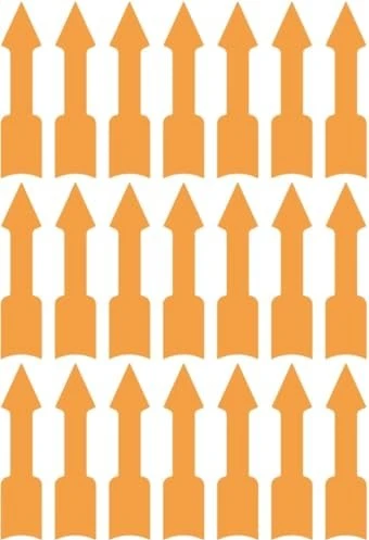 Avery-Zweckform Neonetiketten Pfeile, 39x9mm, orange, 3 Blatt (63 Etiketten)