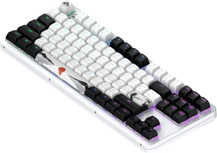 Dark Project ALU87 Fuji II Gaming Keyboard, weiß/schwarz, LEDs RGB, g3ms Sapphire, USB, UA/US