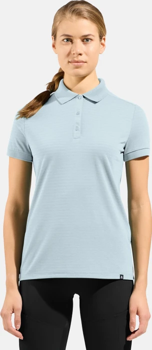 Odlo Ascent Natural Poloshirt kurzarm baby blue (Damen)