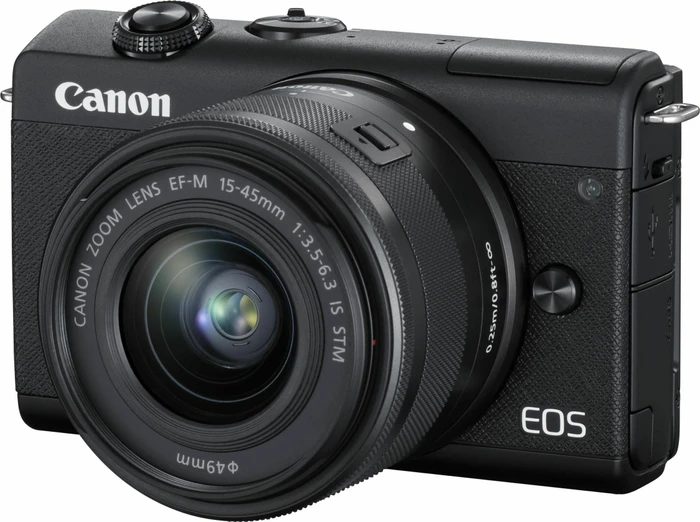 Canon EOS M200 schwarz mit Objektiv EF-M 15-45mm 3.5-6.3 IS STM