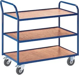 Rollcart 3-Etagen Tischwagen 60x102x111cm blau