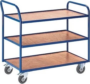 Rollcart 3-Etagen Tischwagen 60x102x111cm blau