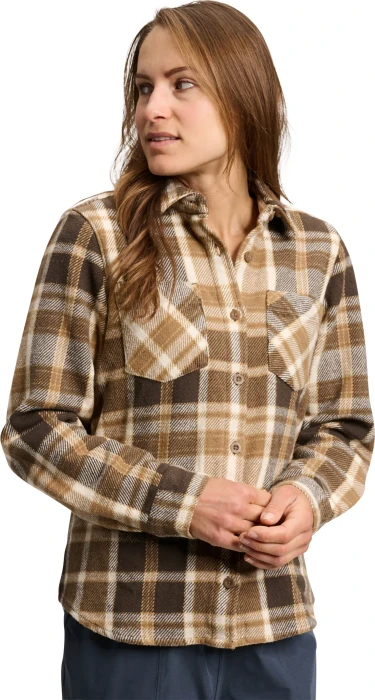 Black Diamond Project Heavy Flannel Hemd langarm bark brown/off white plaid (Damen)