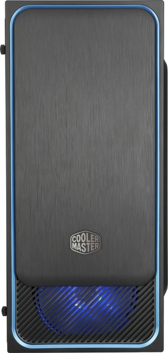 Cooler Master MasterBox E500L Window schwarz/blau, Acrylfenster, Lüfter LED blau
