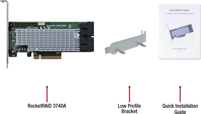 HighPoint RocketRAID 3700 Series 3740A, PCIe 3.0 x8