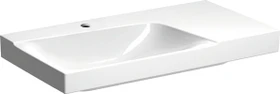 Geberit Xeno² Waschtisch 90x48cm, Hahnloch mittig, ohne Überlauf, Ablagefläche rechts, weiß/KeraTect