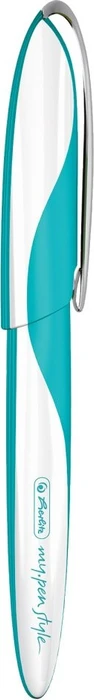 Herlitz my.pen style weiß/carribean turquoise, rechte Hand/linke Hand, mittel, Folienbox