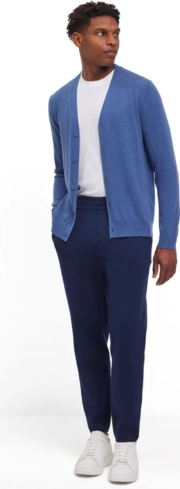 Falke Luxury Cardigan V-Ausschnitt Strickjacke bluestone (Herren)