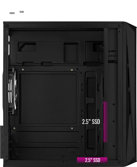 AeroCool CS-107, Lüfter LED RGB, Acrylfenster