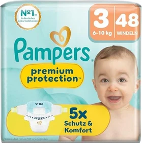 Pampers Premium Protection Gr.3 Einwegwindel, 6-10kg, 48 Stück