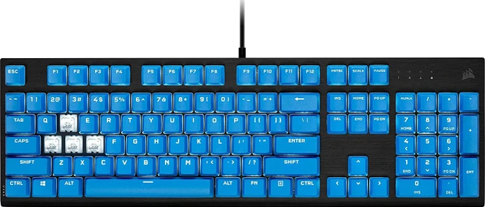 Corsair Pro Keycap Mod Kit, Kunststoff (PBT) Double-Shot, blau, 105 Tasten, ISO-DE