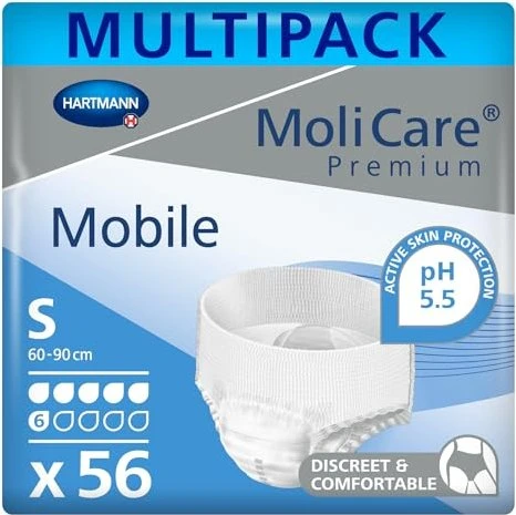 Hartmann MoliCare Premium Mobile 6 Tropfen Schutzhose Größe S, 56 Stück