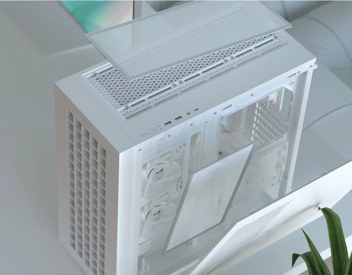 AeroCool D502A White, Glasfenster