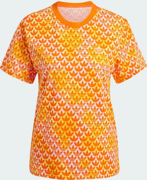 adidas Trefoil Monogram T-Shirt kurzarm orchid fusion/orange (Damen)