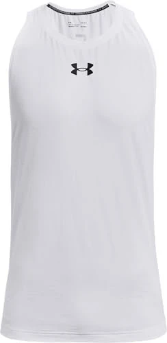 Under Armour Baseline Funktionsshirt ärmellos weiß/schwarz (Herren)