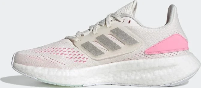 adidas Pureboost 22 cloud white/silver metallic/beam pink (Herren)