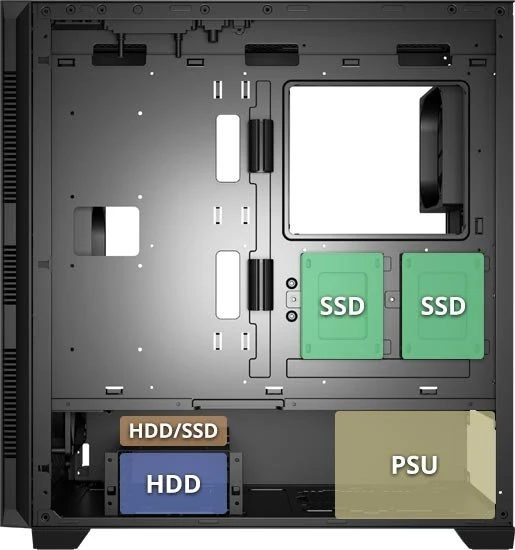 FSP U530-BS, schwarz, schallgedämmt