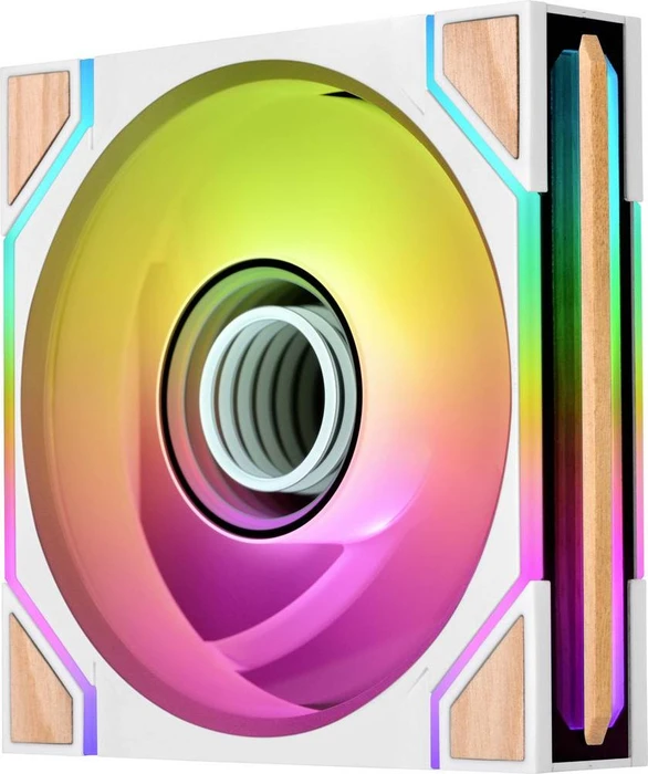 Thermaltake SWAFAN 120 EX INFINITY ARGB Sync Wood Edition Snow, weiß, 124mm, 3er-Pack