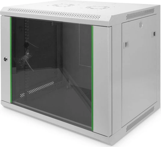 Digitus Professional Dynamic Basic Serie Wandschrank 9HE, Sicherheitsglastür, IP2X, grau, 450mm tief