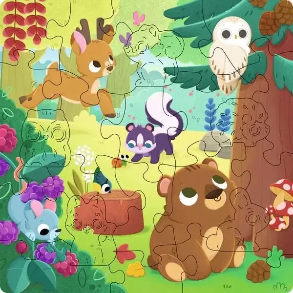 Ravensburger Puzzle Wooden Fröhliche Waldfreunde