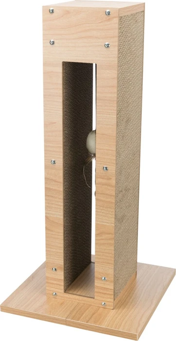 Trixie Kratzsäule mit Spielzeug, beige/braun