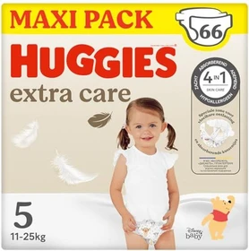 Huggies Extra Care Gr.5 Einwegwindel, 11-25kg, 66 Stück (2x 33 Stück)