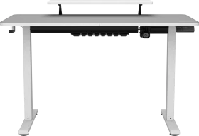 Cougar E-Star 120 Gaming Desk elektrisch höhenverstellbarer Sitz-Steh-Schreibtisch 120x60cm weiß/weiß