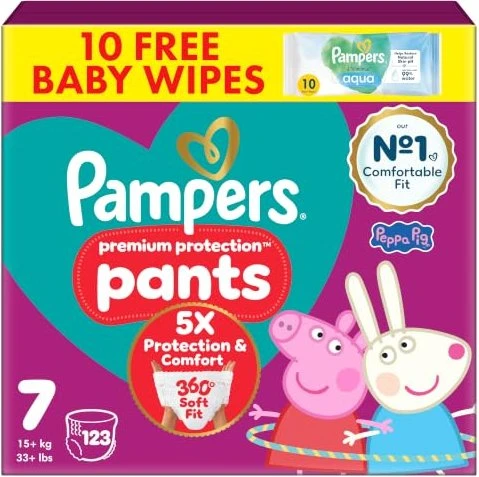 Pampers Premium Protection pants Gr.7 Einwegwindel, 17+kg, 123 Stück
