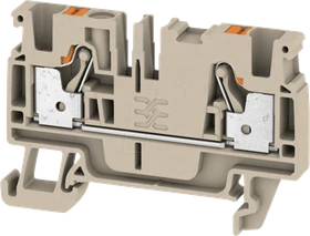Weidmüller A2C 4 Durchgangs-Reihenklemme, PUSH IN, 4 mm², 800 V, 32 A, dunkelbeige
