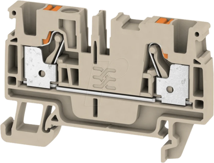 Weidmüller A2C 4 Durchgangs-Reihenklemme, PUSH IN, 4 mm², 800 V, 32 A, dunkelbeige