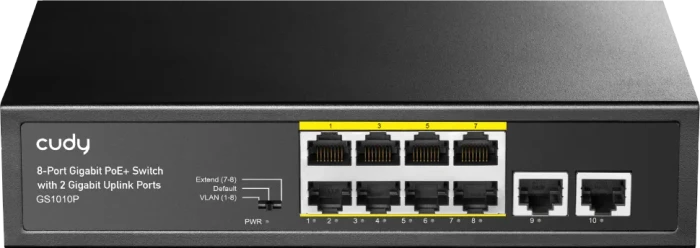 Cudy GS100 Series Rackmount Gigabit Switch, 10x RJ-45, 120W PoE+